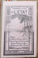 Depliant 4 Volets 17 44 85  CHEMINS DE FER DE L'ETAT  Saison D'ete 1908 - Toeristische Brochures