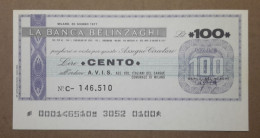 BANCA BELINZAGHI, 100 LIRE 30.06.1977 A.V.I.S. MILANO (A1.87) - [10] Assegni E Miniassegni