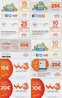 LOTTO 10 RICARICHE WIND ULTIME EMISSIONI  (CZ1773 - [2] Sim Cards, Prepaid & Refills