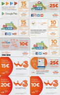 LOTTO 10 RICARICHE WIND ULTIME EMISSIONI  (CZ1767 - [2] Sim Cards, Prepaid & Refills