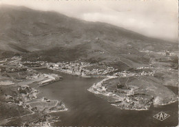 HO 18 - (66) PORT VENDRES  - VUE AERIENNE - VUE GENERALE  - 2 SCANS  - Port Vendres