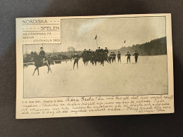 [BB] Nordiska Spelen - Militäröfning Pa -- Skidor -- Stockholm 1901. Used. - Schweden