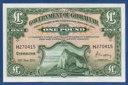 GIBRALTAR - P.18b – 1 Pound 20.11.1971 UNC, S/n H270415 - Gibraltar