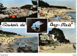 29 BEG MEIL Multivues N°10080 Plage Baignade Camping Et La Roche Percée Chien Citroën 2CV Renault 4CV Dauphine VOIR DOS - Otros & Sin Clasificación