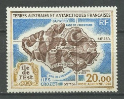 TAAF 1996 PA N° 137 ** Neuf MNH Superbe C 9,70 € Ile De L'Est Iles Crozet Carte - Poste Aérienne