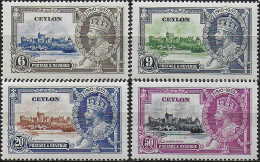 1935 Ceylon Silver Jubilee 4v. MNH SG N. 379/82 - Other & Unclassified