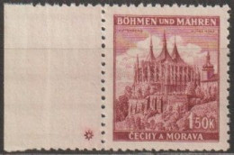 015/ Pof. 58, Violet Carmine, Border Stamp, Plate Mark * - Nuovi