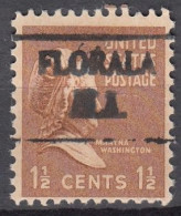USA LOCAL Precancel/Vorausentwertung/Preo From ALABAMA - Florala - Type: 492 - Precancels