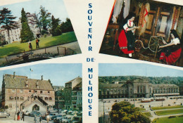 IN 4 - (68)  MULHOUSE - SOUVENIR  - CARTE COULEURS MULTIVUES - 2 SCANS  - Mulhouse