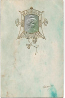 1440 - Jeune Dame Dans Un Médaillon "en Relief" - Art Nouveau - 1900-1949