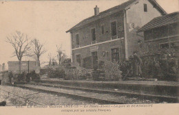 IN 5 - (68) GUERRE 1914/ 1915 - LA GARE DE BURNHAUPT OCCUPEE PAR LES SOLDATS FRANCAIS - 2 SCANS  - Autres & Non Classés