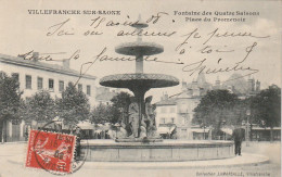 IN 9 - (69) VILLEFRANCHE SUR SAONE - FONTAINE DES QUATRE SAISONS - PLACE DU PROMENOIR - 2 SCANS - Villefranche-sur-Saone