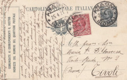 2348 -REGNO - Intero Postale Pubblicitario "COMUNICATE AI CORRISPONDENTI ..." Da Cent.15 Del 1921 Da Anagni A Tivoli - Reclame