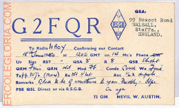 Ad9088 - GREAT BRITAIN - RADIO FREQUENCY CARD - England - 1950 - Radio