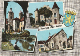 IN 10 - (70) SOUVENIR DE FAVERNEY  -  CARTE MULTIVUES COULEURS : BASILIQUE , CHATEAU , SEMINAIRE - 2 SCANS - Autres & Non Classés