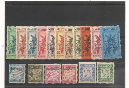 MARTINIQUE 1927/47 LOT * Cote : 34,00 € - Timbres-taxe