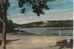 IN 11 - (71) MONTCEAU LES MINES - L'ETANG DU PLESSIS ET LE CHATEAU  - CARTE COULEURS  - 2 SCANS - Montceau Les Mines