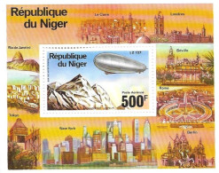 Niger Mnh** 1975 Zeppelin Sheet - Niger (1960-...)
