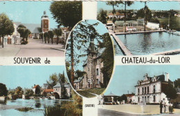 IN 14 -(72)  SOUVENIR DE  CHATEAU DU LOIR - CARTE COULEURS MULTIVUES  - 2 SCANS - Chateau Du Loir