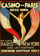 CPM-Affiche Cécile SOREL Au "CASINO DE PARIS" Spectacle Cabaret  Erotisme Belle-Époque* TBE - Cabarets