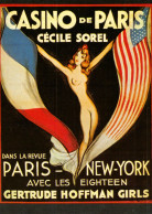 Delcampe - CPM-Affiche Cécile SOREL Au "CASINO DE PARIS" Spectacle Cabaret  Erotisme Belle-Époque* TBE - Cabaret