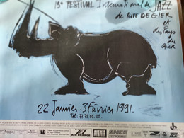 Affiche Jazz à Rive De Gier1991  Par Jacques Barry - Posters