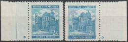 022/ Pof. 59, Green Blue, Border Stamps, Plate Mark * - Ungebraucht