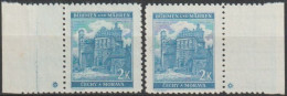 022/ Pof. 59, Green Blue, Border Stamps, Plate Mark * - Neufs