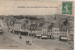 IN 15 - (72) MAMERS   - VUE PRISE DE LA TOUR DE L'EGLISE SAINT NICOLAS- CARRIOLES A CHEVAL  - 2 SCANS  - Mamers