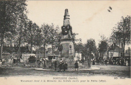 IN 16 - (72)  PONTLIEUE - MONUMENT ELEVE A LA MEMOIRE DES SOLDATS MORTS POUR LA PATRIE-  2 SCANS - Other & Unclassified