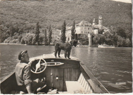 IN 17 - (73) LAC DU BOURGET - ABBAYE DE HAUTECOMBE  - VUE D'UN BATEAU AVEC  CHIEN : CANICHE - 2 SCANS - Le Bourget Du Lac