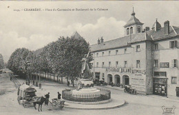 IN 18  - (73)  CHAMBERY -  PLACE DU CENTENAIRE ET BOULEVARD DE LA COLONNE - GARAGE SALAMO - CARRIOLE A CHEVAL - 2 SCANS  - Chambery