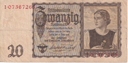 BILLETE DE ALEMANIA DE 20 MARK DEL AÑO 1939  (BANKNOTE) - 20 Reichsmark