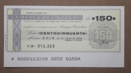 BANCA BELINZAGHI, 150 LIRE 30.06.1977 A.V.I.S. MILANO (A1.92) - [10] Assegni E Miniassegni
