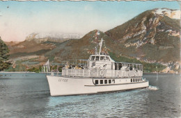 IN 20 - (74)  ARRIVEE DU FIER  (BATEAU)- LE PARMELAN - CARTE COULEURS - 2 SCANS  - Annecy