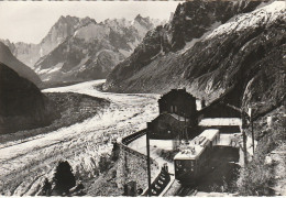 IN 20 - (74) CHAMONIX MONT BLANC -  GARE DU MONTENVERS ET MER DE GLACE - LOCOMOTIVE -  2 SCANS  - Chamonix-Mont-Blanc