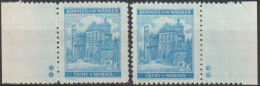 026/ Pof. 59, Light Blue, Border Stamps, Plate Mark ** - Ungebraucht