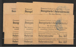 6 Bezugskarten F. Hafernährmittel - Bayern Landau Pfalz - 1917  (68996) - Documents Historiques