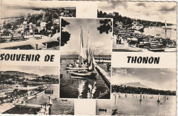 IN 22 - (74)  SOUVENIR DE THONON -  CARTE MULTIVUES -  2 SCANS  - Thonon-les-Bains