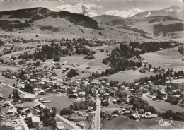 IN 22 - (74) MEGEVE  - VUE PANORAMIQUE AERIENNE ET LE MONT BLANC  -   2 SCANS  - Megève