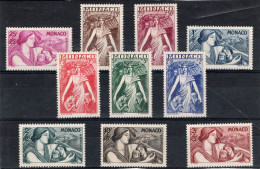 TIMBRES MONACO  . ANNEE 1941   N° 215 à 224. NEUF * - Ungebraucht