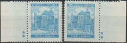 027/ Pof. 59, Light Blue, Border Stamps, Plate Mark ++ - Neufs