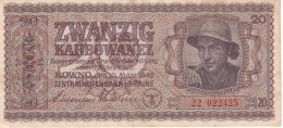 BILLETE DE UCRANIA DE 20 KARBOWANEZ DEL AÑO 1942 EN CALIDAD EBC (XF) (BANKNOTE) - Oekraïne