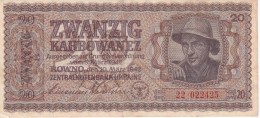 BILLETE DE UCRANIA DE 20 KARBOWANEZ DEL AÑO 1942 EN CALIDAD EBC (XF) (BANKNOTE) - Ucraina
