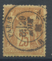 Lot N°82855   N°92, Oblitéré Cachet à Date De PARIS ( R. MILTON ) Du 29 Aout. 1881 - 1876-1898 Sage (Tipo II)