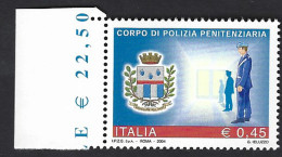 Italia 2004; Corpo Di Polizia Penitenziaria Con Lo Stemma, Bordo Sinistro. - 2001-10: Nieuw/plakker