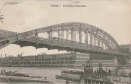 IN 25-(75) PARIS - VIADUC D'AUSTERLITZ -METRO , PENICHE , BATEAU PUBLICITE : CHOCOLAT MENIER, PICON  - 2 SCANS - Stations, Underground