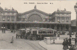 IN 25 -(75) PARIS - GARE DE L'EST - OMNIBUS : COMPAGNIE GENERALE DES OMNIBUS - AUTOMOBILES  - 2 SCANS - Stations, Underground