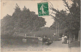 IN 25 -(75)   BOIS DE BOULOGNE - LE PASSEUR DE L'ILE - CANOTEURS , BARQUES - 2 SCANS - Parcs, Jardins