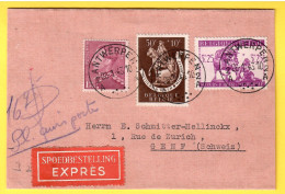 Superbe Lettre De Censure Pour Genève, 31.1.1943 / Express, Cachets D'arrivée - WW II (Covers & Documents)